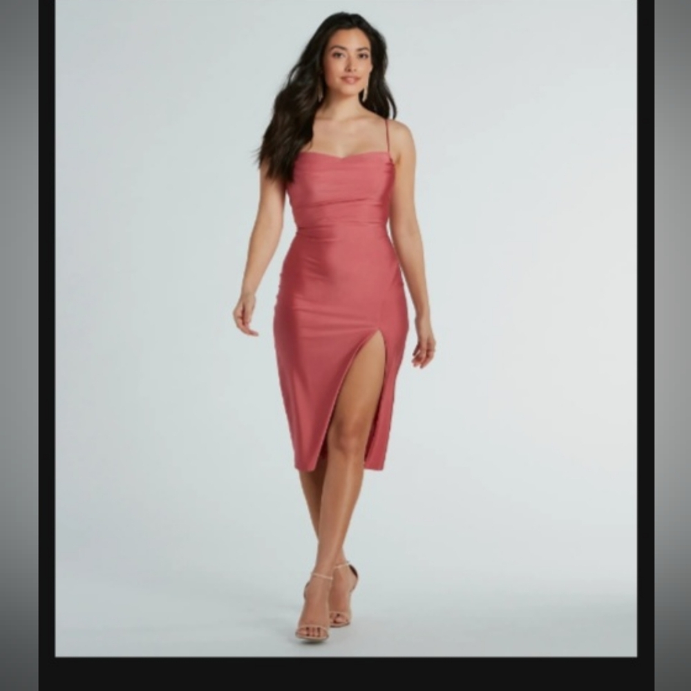 Windsor High slit Midi dress